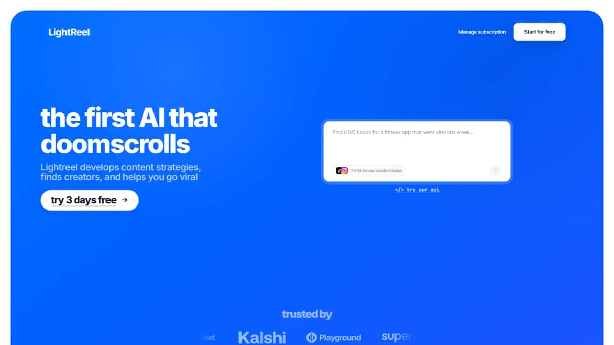 LightReel - Tool preview