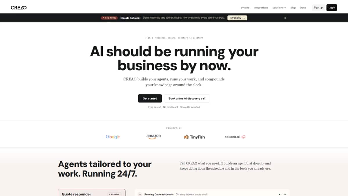 Creao AI - Tool preview