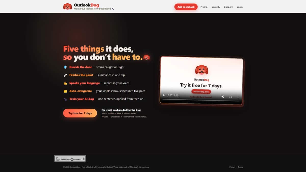 OutlookDog - Tool preview