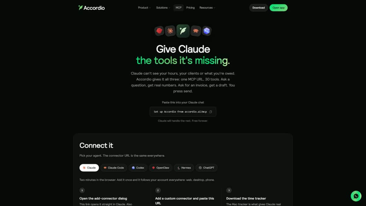 Accordio MCP - Tool preview