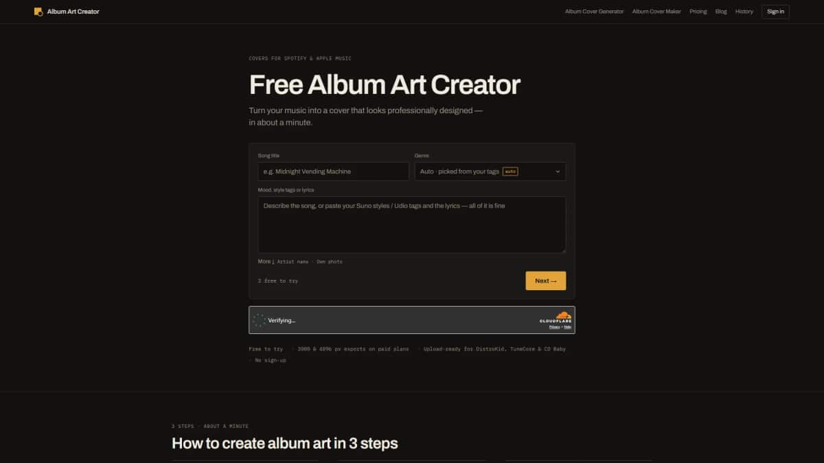 Album Art Creator - Tool preview
