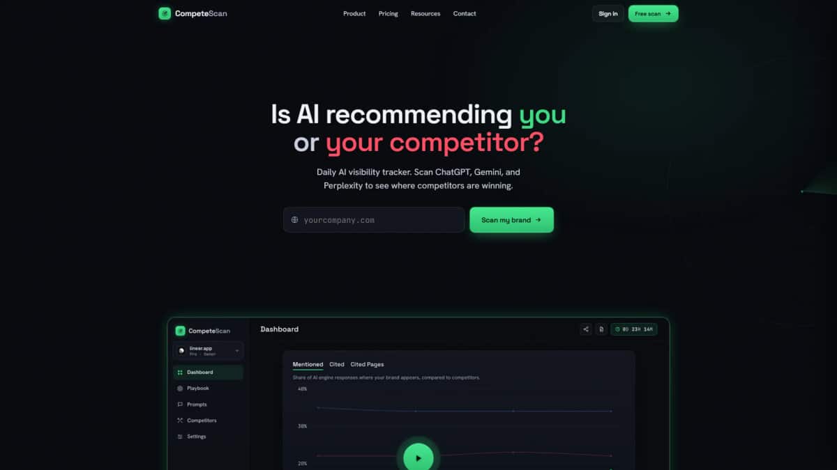 CompeteScan - Tool preview