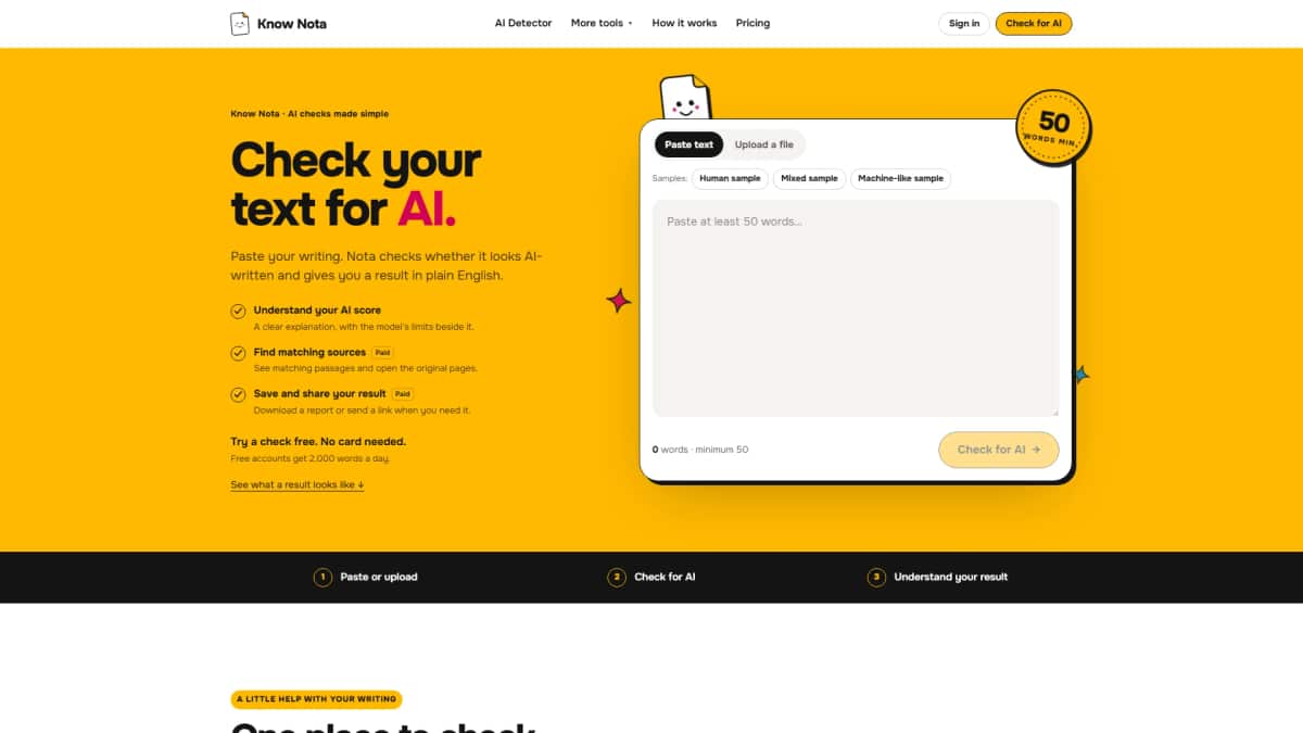 Know Nota - Tool preview