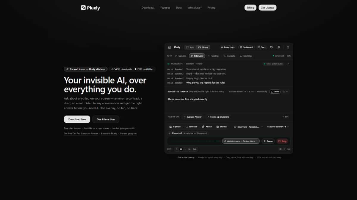 Pluely - Tool preview