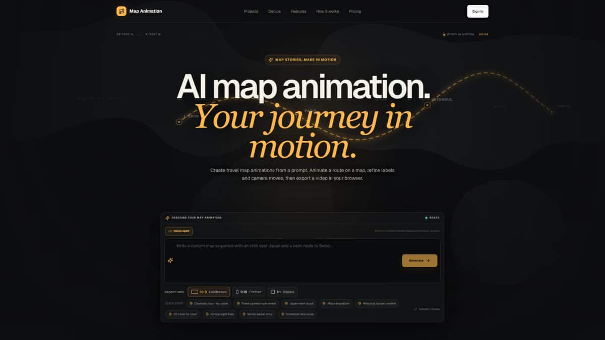Map Animation - Tool preview