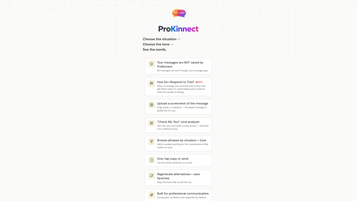ProKinnect - Tool preview