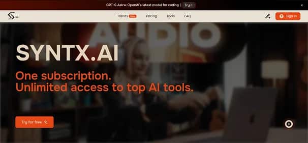 SYNTX.AI - Tool preview