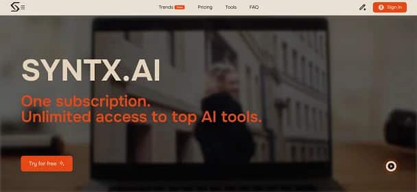 SYNTX.AI - Tool preview
