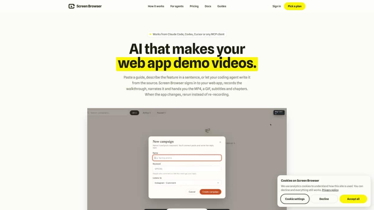 Screen Browser - Tool preview