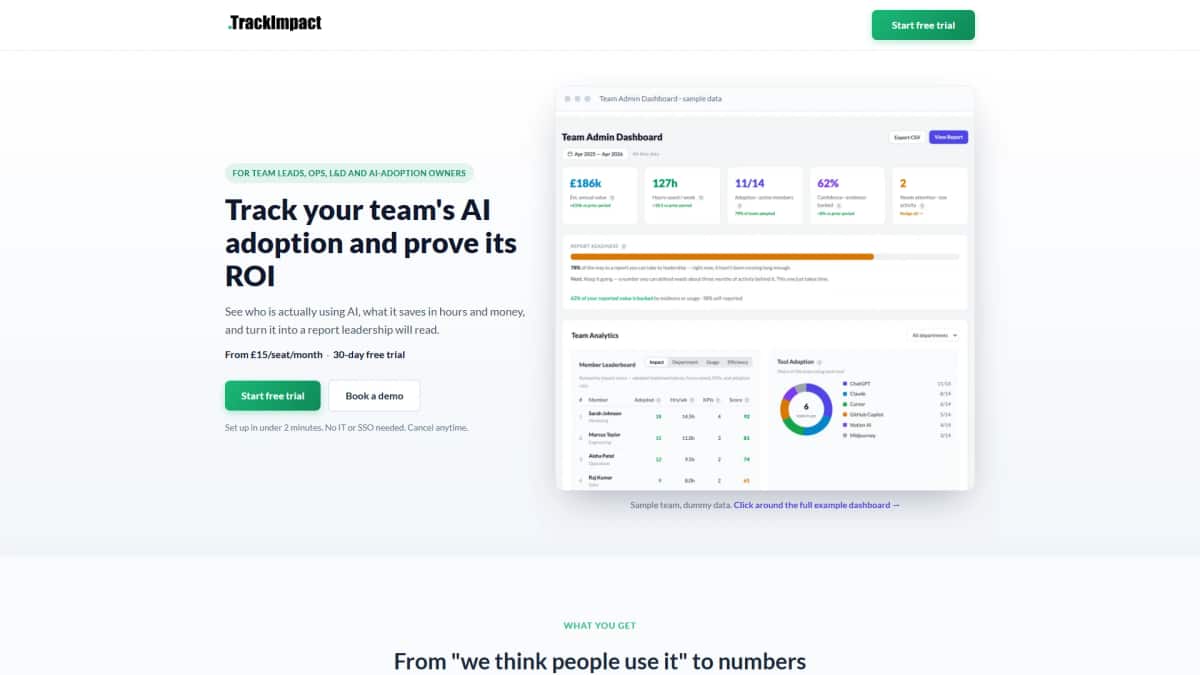 TrackImpact - Tool preview