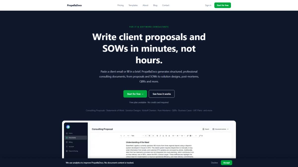 PropellaDocs - Tool preview