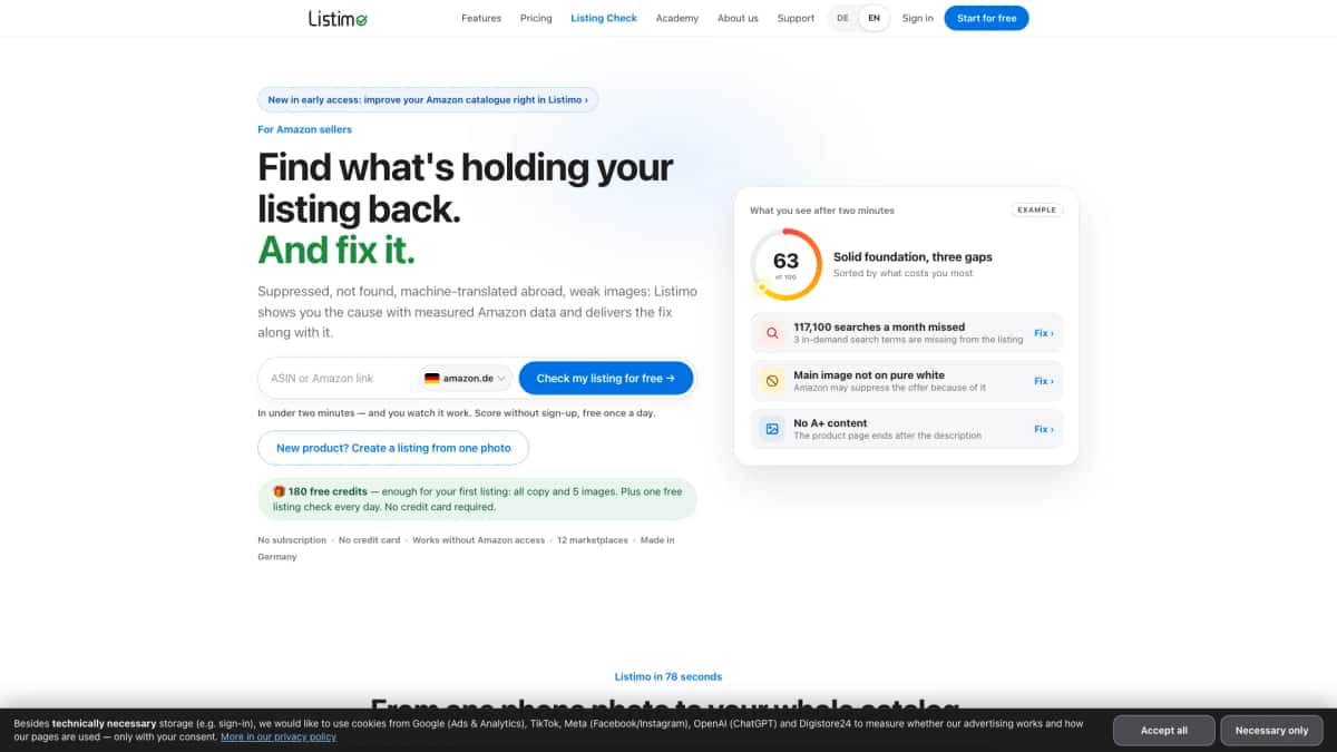 Listimo - Tool preview