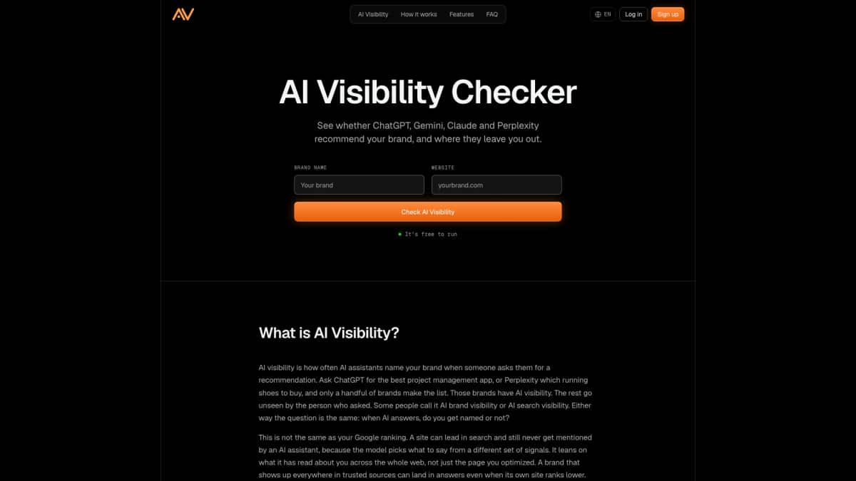 AI Visibility - Tool preview
