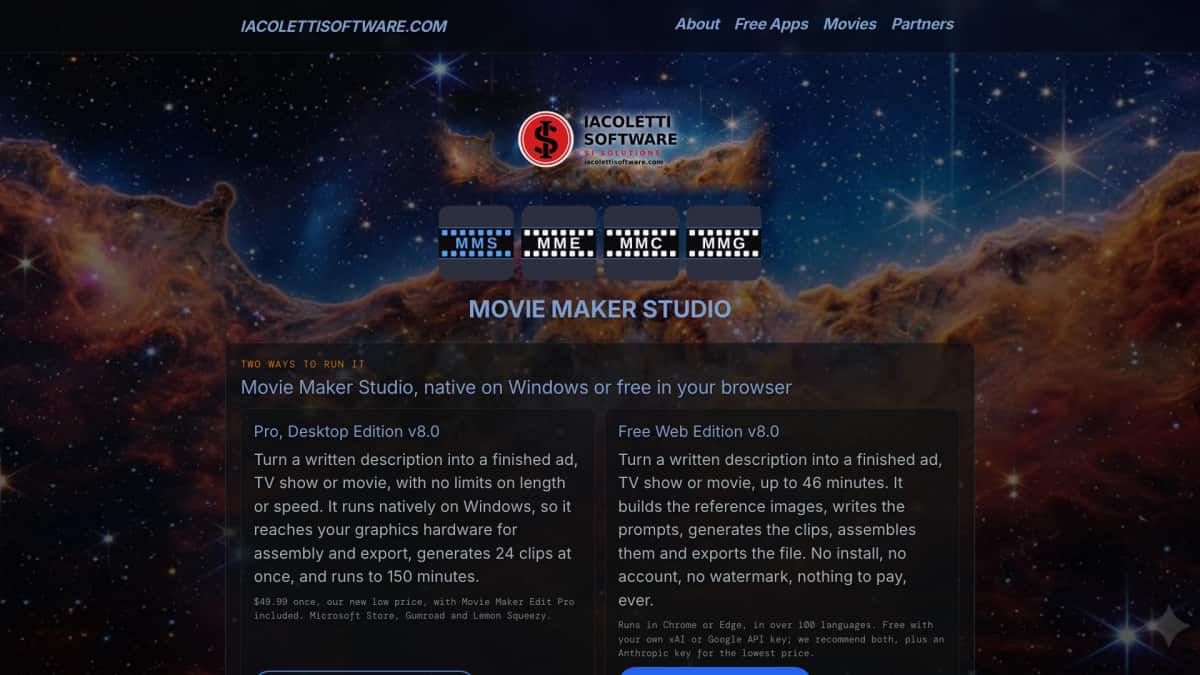 Movie Maker Studio - Tool preview