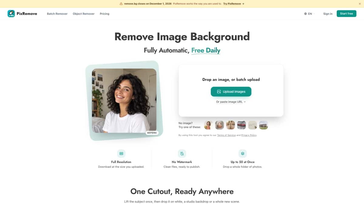 PixRemove - Tool preview