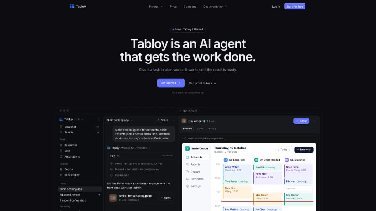 Tabloy AI - Tool preview