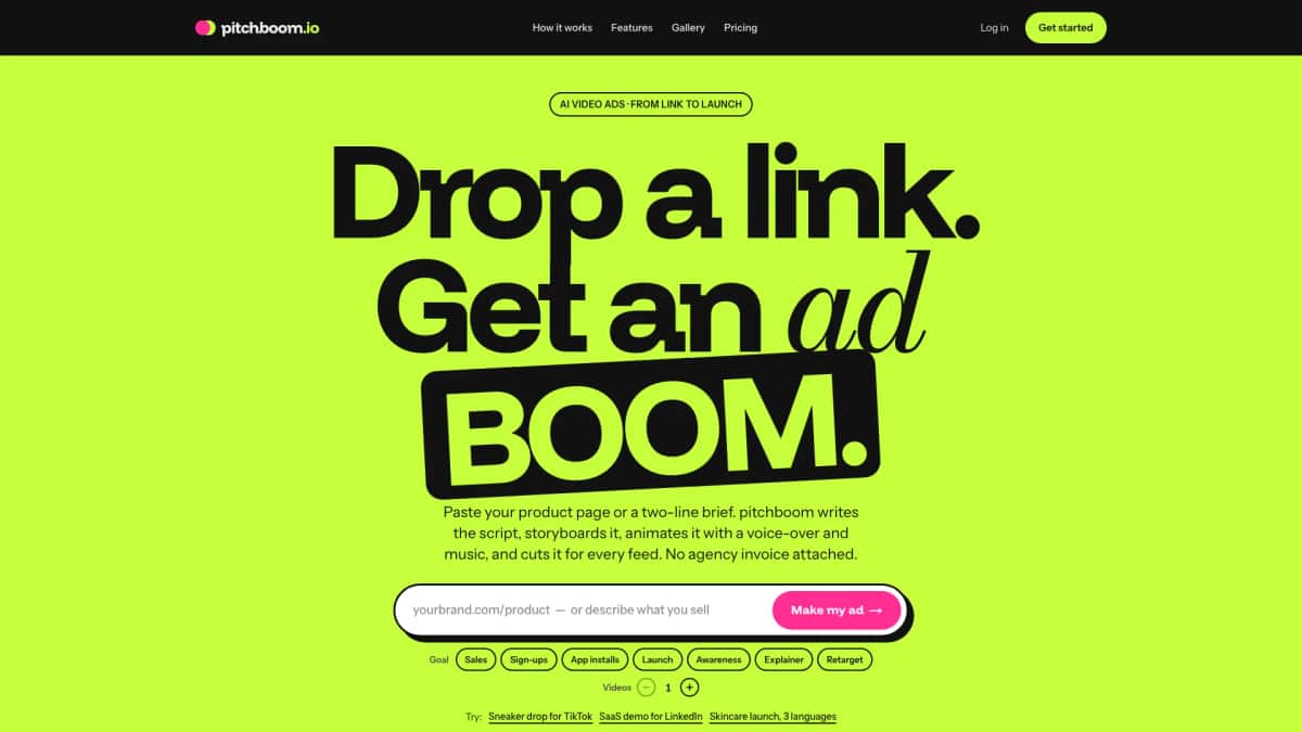 pitchboom.io - Tool preview