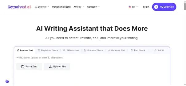 GetSolved AI - Tool preview