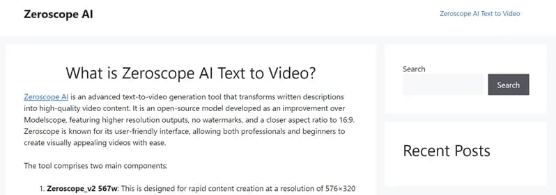 Zeroscope Ai - Tool thumbnail