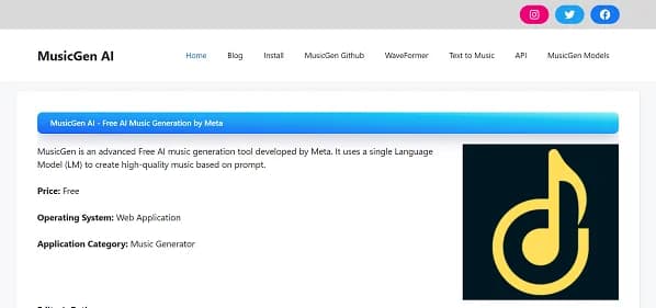 MusicGen AI - Tool thumbnail