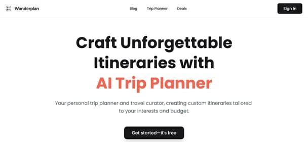 Wonderplan AI - Tool thumbnail