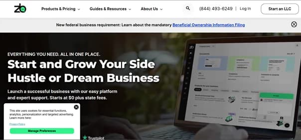 ZenBusiness - Tool preview