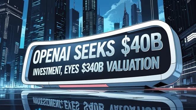 OpenAI Seeks $40B Investment, Eyes $340B Valuation