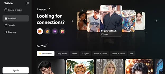 Talkie AI - Tool thumbnail