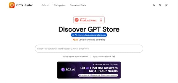 GPTs Hunter - Tool thumbnail