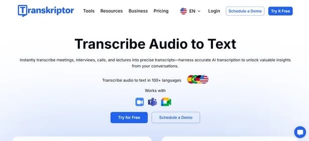Transkriptor - Tool thumbnail