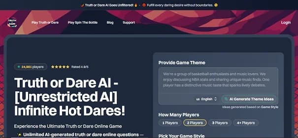 Truth or Dare AI - Tool thumbnail