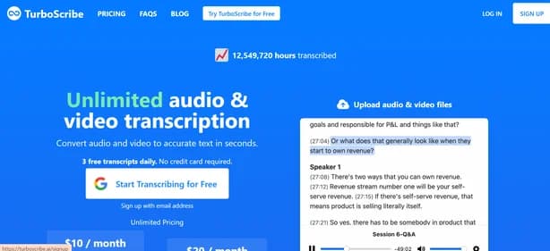 Turboscribe AI - Tool thumbnail