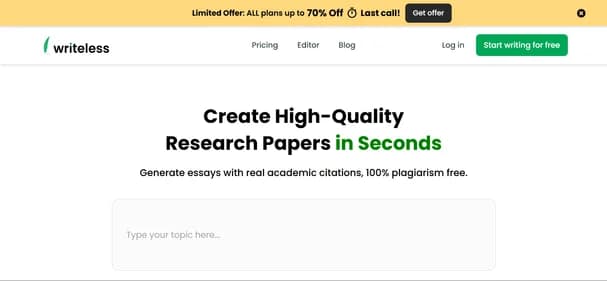 Writeless AI - Tool thumbnail