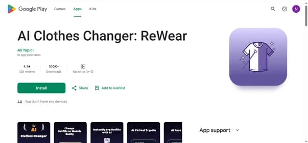 AI Clothes Changer: ReWear - Tool thumbnail