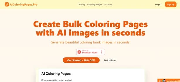 AI Coloring Pages Pro - Tool thumbnail