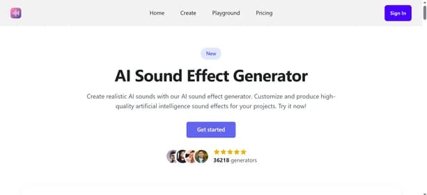 AI Sound Effect Generator - Tool thumbnail