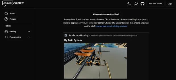 Answer Overflow - Tool thumbnail