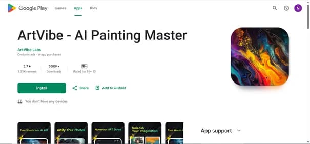 ArtVibe - AI Painting Master - Tool thumbnail