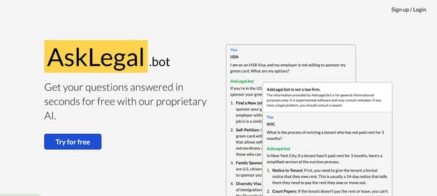 Ask Legal Bot - Tool thumbnail