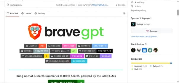 BraveGPT - Tool thumbnail