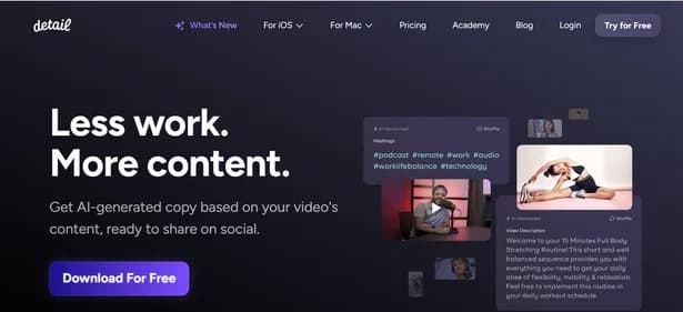 Detail ai video content maker thumbnail