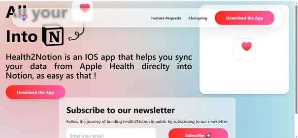 Health 2 Notion - Tool thumbnail