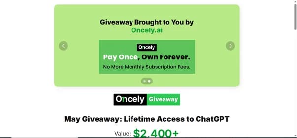 Oncely Giveaway - Tool thumbnail