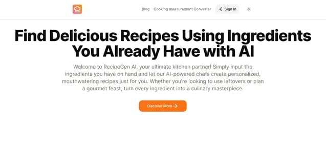 RecipeGen AI - Tool thumbnail