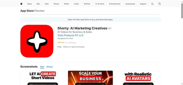 Shorty: AI Sales Growth App - Tool thumbnail