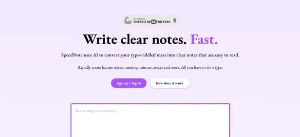SpeedNote AI - Tool thumbnail