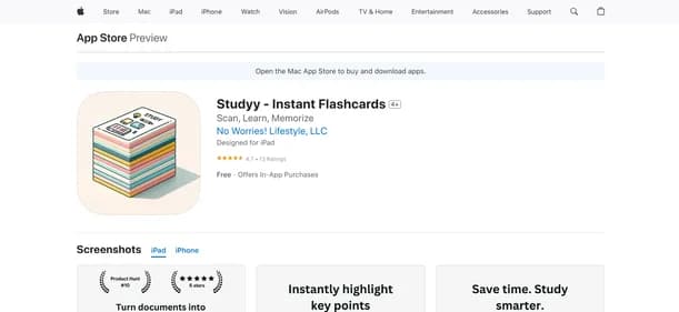 Studyy Instant Flashcards thumbnail