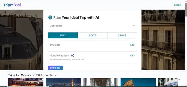 Tripmix AI - Tool thumbnail