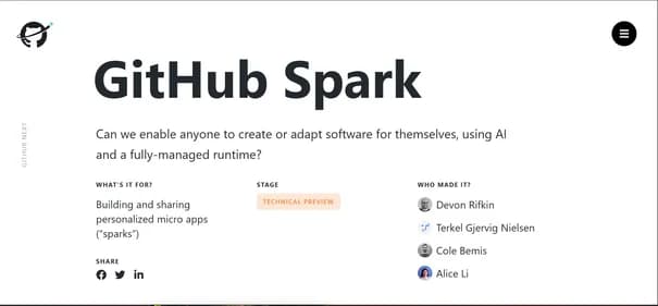 GitHub Spark - Tool thumbnail