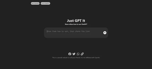 Just Gpt It - Tool preview
